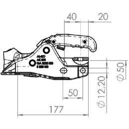 Cuplaj cu cap sferic AK301