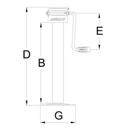 Mâner lateral pentru cric vertical 80x605mm