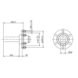 Fuzetă fără frână 60x200mm (160/205/6)