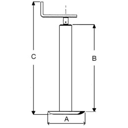 Picior de sprijin rectangular