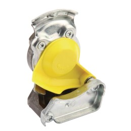 Cuplă aer galbenă cu supapă M16x1,5mm