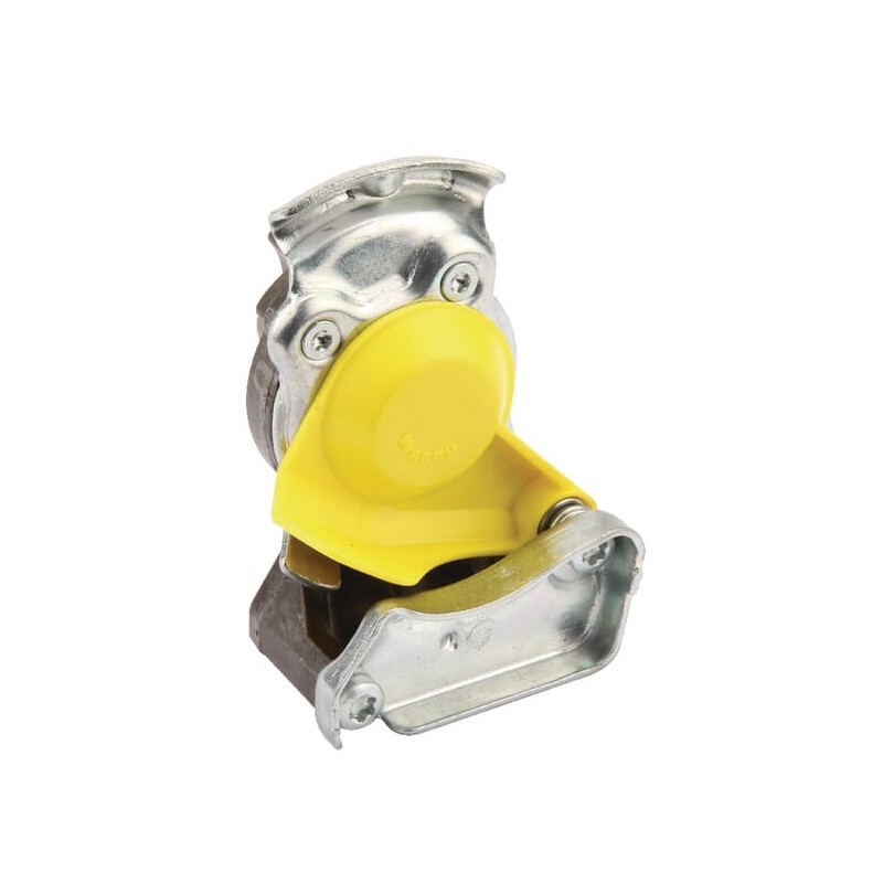 Cuplă aer galbenă cu supapă M16x1,5mm