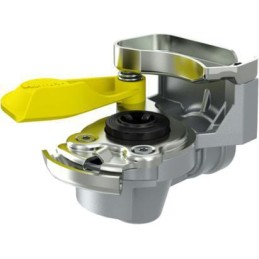 Cuplă aer galbenă cu supapă M16x1,5mm
