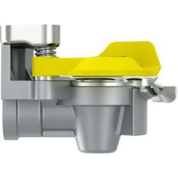 Cuplă aer galbenă cu supapă M16x1,5mm