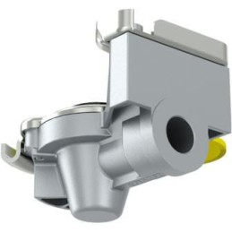 Cuplă aer galbenă cu supapă M16x1,5mm