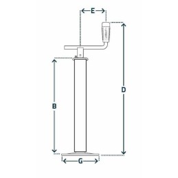 Mâner orizontal pentru cric vertical 70x770mm