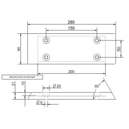 Cauciuc opritor 260x90mm