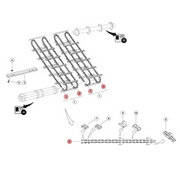 Lanț elevator Case IH 87283354 – 111 zale