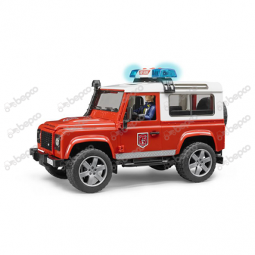 Masina pompieri Land Rover Defender + figurina