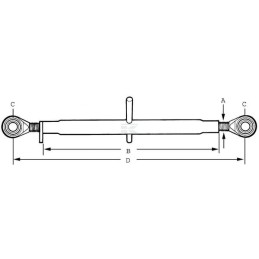 Tirant central cu fus/fus JOHN DEERE AL176471 AL200986