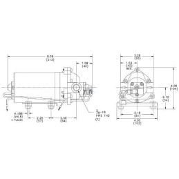 Pompă cu membrană 12V 5,29l/min. DIP8000543236 Shurflo