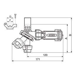 Suport duze 3 căi 1/2" Seletron ARAG