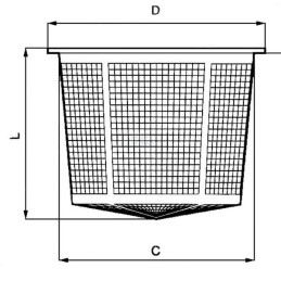 Coș filtrant ARAG 380mm orificiu 410mm 300136