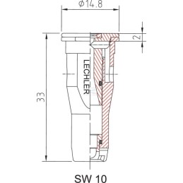 Duză ID3 120° ceramică ID312003C Lechler