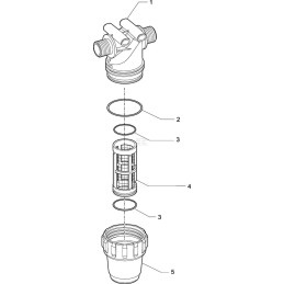 Filtru conductă 3/4" tată 80-100l/m 3222033 ARAG