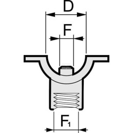 Brățară prindere pentru tub 1/2" cu 1/4" BSP mamă 004215