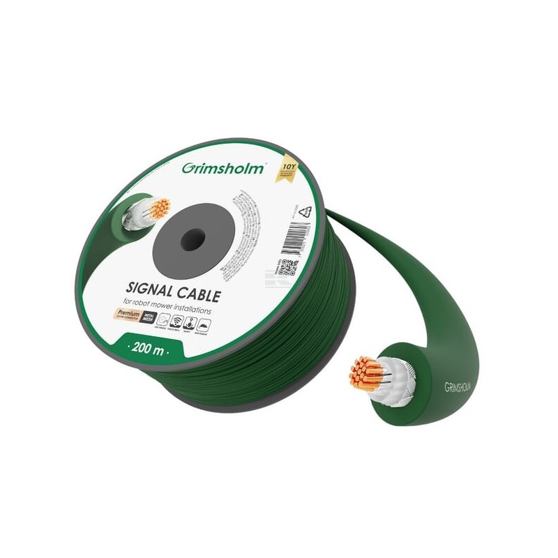 Cablu semnal perimetral robot tuns iarba Ø3.8mm x 200m plasă metalică Protect, nucleu de cupru Cablu semnal perimetral robot tuns iarba Ø3.8mm x 200m plasă metalică Protect, nucleu de cupru