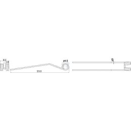 Dinte greblă rotativă 550x83x9mm Pöttinger