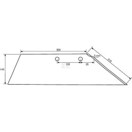 Brăzdar 493x145x10mm dreapta Lemken 3352030