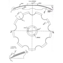 Taler disc crestat Horsch 23246106 460x6mm