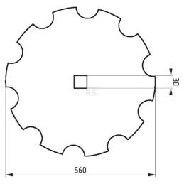 Taler disc crestat 560 mm