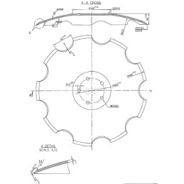 Taler disc crestat 460x6 Horsch 28071304