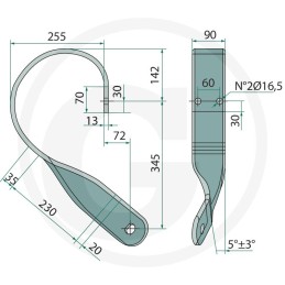 Suport disc Lemken dreapta 35310046